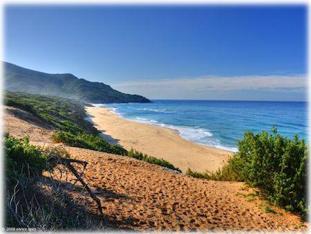 Descrizione sulla spiaggia di Scivu.